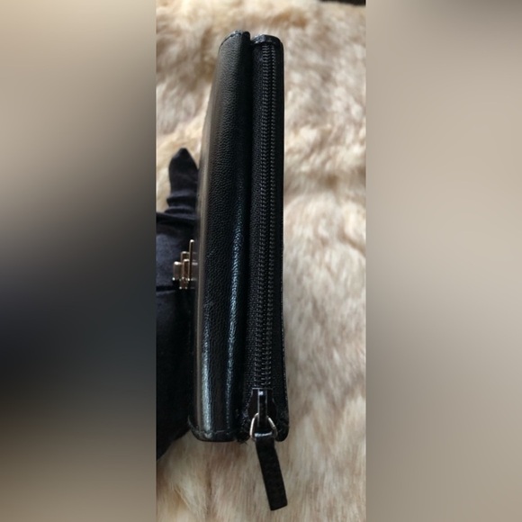 Gucci Vintage Black Leather Wallet with Unbranded Crossbody Strap - Picture 9 of 14